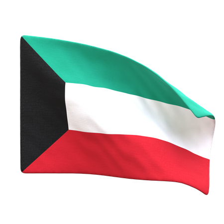 Kuwait Flag  3D Icon