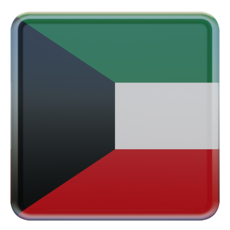 Kuwait-Flagge  3D Icon