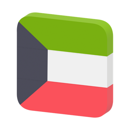 Kwait Flag  3D Icon