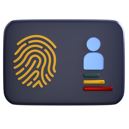 Kyc Biometric  3D Icon