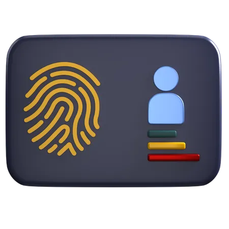 Kyc Biometric  3D Icon