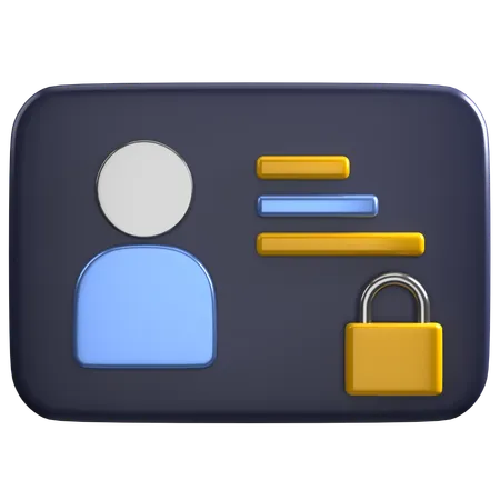 3 D Render Kyc Security Illustration 3D Icon
