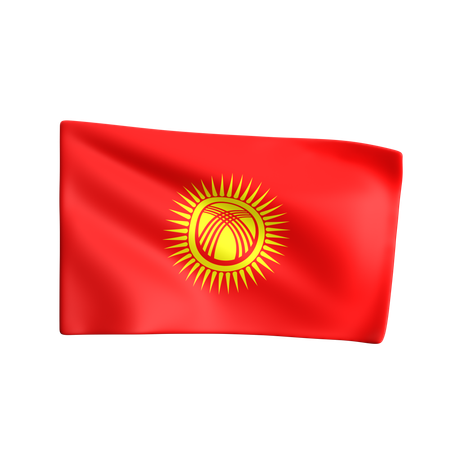 Kyrgyzstan Flag  3D Icon