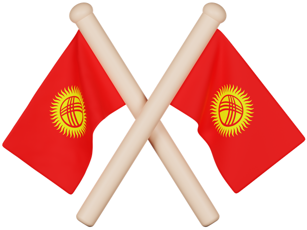 Kyrgyzstan Flag  3D Icon