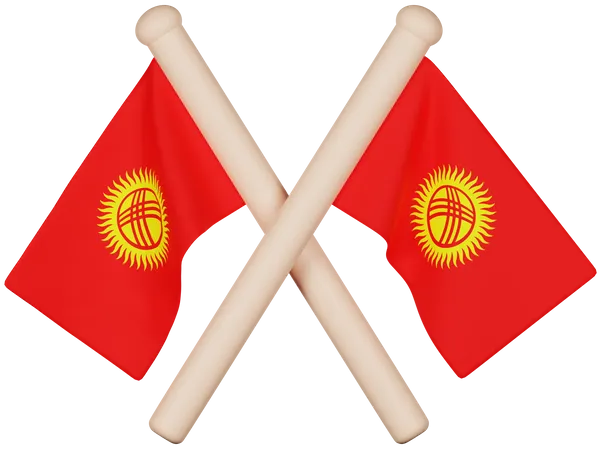 Kyrgyzstan Flag  3D Icon