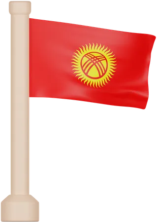 Kyrgyzstan Flag  3D Icon