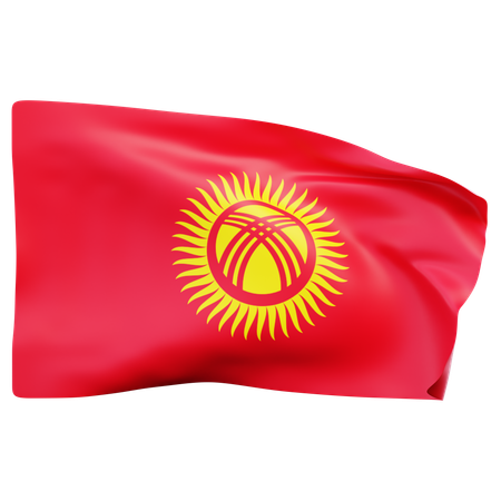 Kyrgyzstan Flag  3D Icon