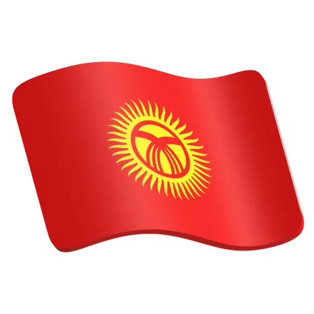 Kyrgyzstan Flag  3D Icon