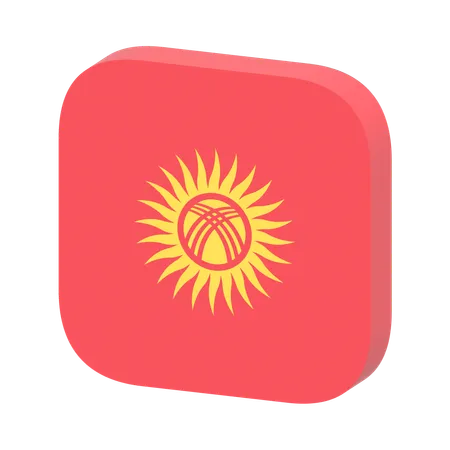 Kyrgyzstan Flag  3D Icon