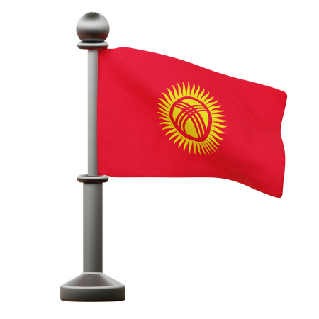 Kyrgyzstan Flag  3D Icon