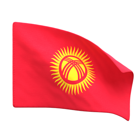 Kyrgyztan Flag  3D Icon