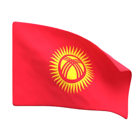 Kyrgyztan Flag  3D Icon