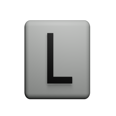 L Alphabet  3D Icon