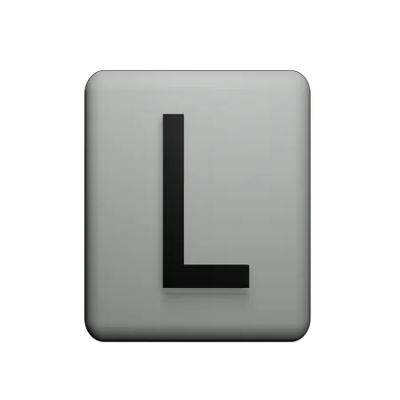 L Alphabet  3D Icon