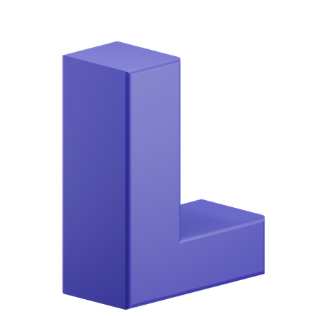 L Alphabet  3D Icon