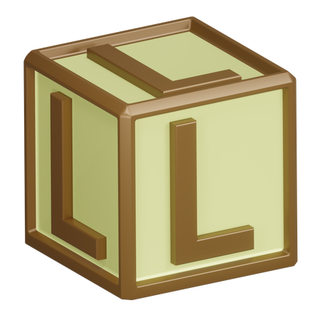 L Alphabet Letter  3D Icon