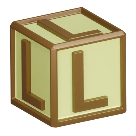 L Letter Rendering With High Resolution Alphabet Illustration 3D Icon