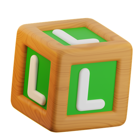 L Cube Block  3D Icon