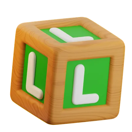 L Cube Block  3D Icon