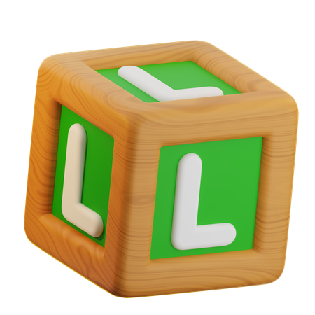 L Cube Block  3D Icon