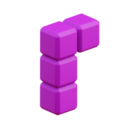 L-förmiger Tetris-Block4  3D Icon