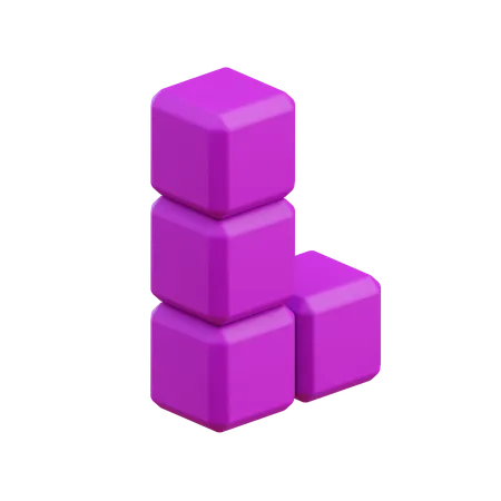 Bloco Tetris em forma de L10  3D Icon