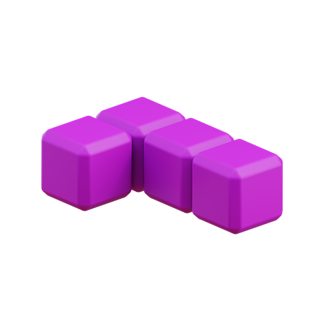 Bloco Tetris em forma de L13  3D Icon