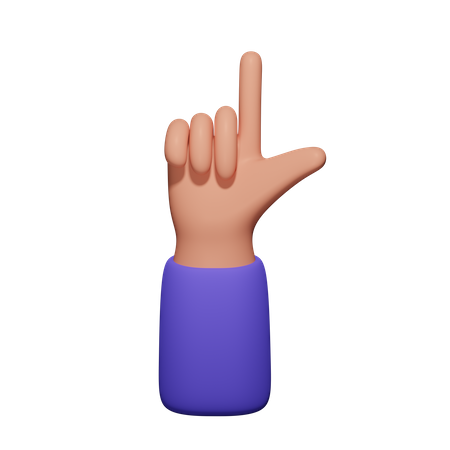 L Gesture 3D Icon