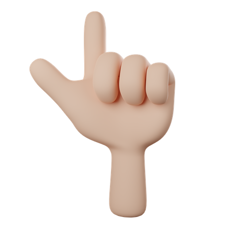 L Hand  3D Icon