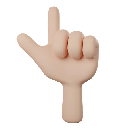 L Hand  3D Icon