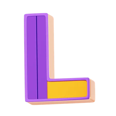 L Letter  3D Icon