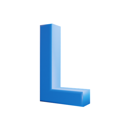 L Letter 3D Icon
