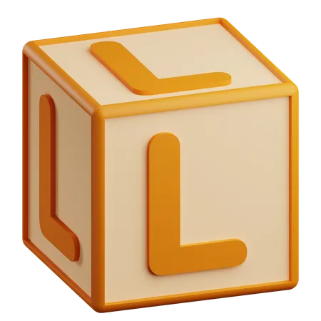 3 D L Letter Illustration 3D Icon