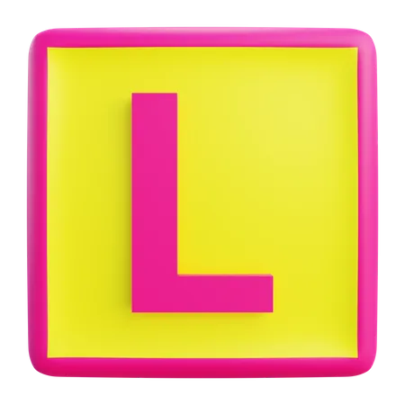3 D L Letter With Isolated Background 3D Icon