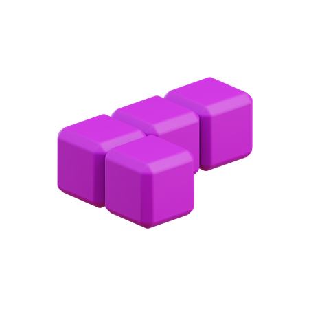 L-Shape Tetris Block1  3D Icon