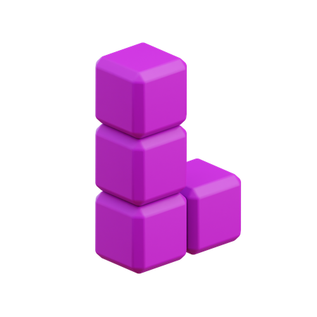 L-Shape Tetris Block10  3D Icon