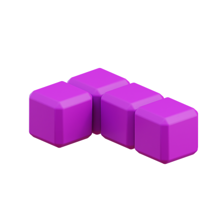 L-Shape Tetris Block13  3D Icon