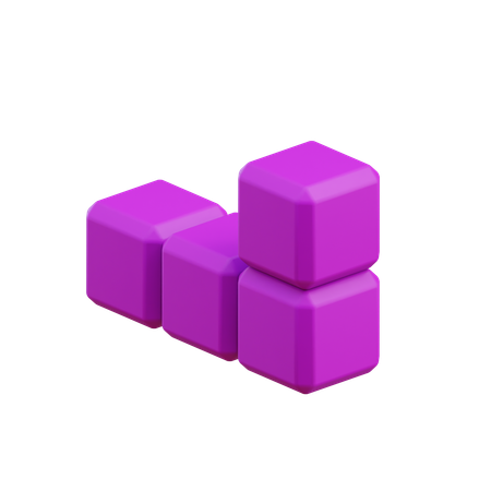 L-Shape Tetris Block8  3D Icon