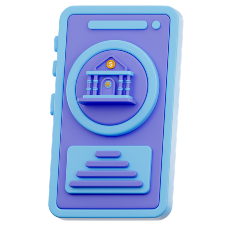 La banca móvil  3D Icon