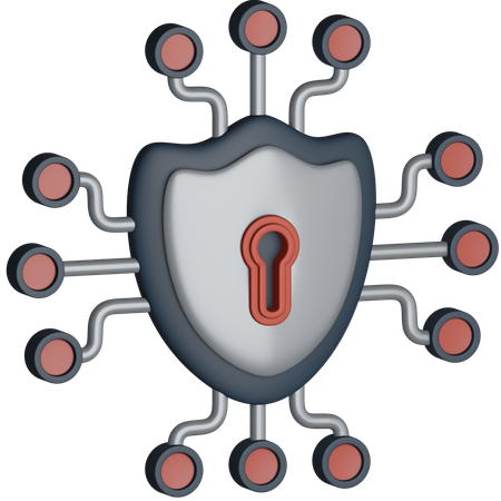 La cyber-sécurité  3D Icon