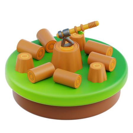 La déforestation  3D Icon