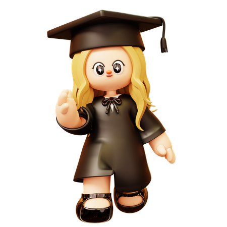 La fille fait une promenade sur la rampe  3D Icon