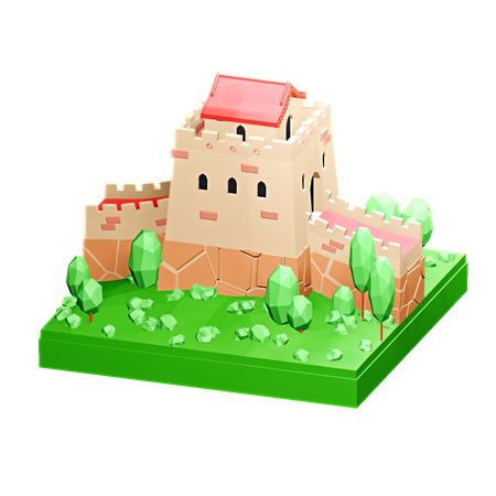 La Gran Muralla China  3D Icon