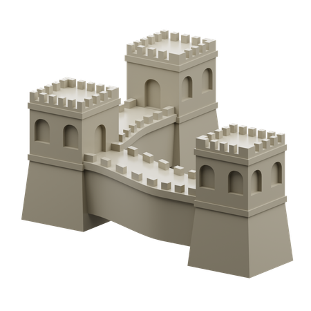 La grande muraille de Chine  3D Icon