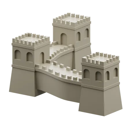 La grande muraille de Chine  3D Icon