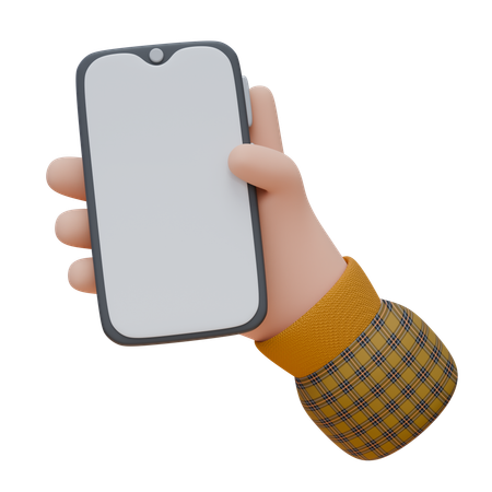 La main tient un smartphone  3D Icon