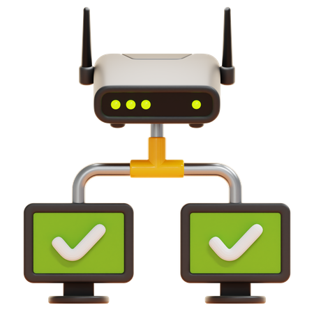La mise en réseau  3D Icon