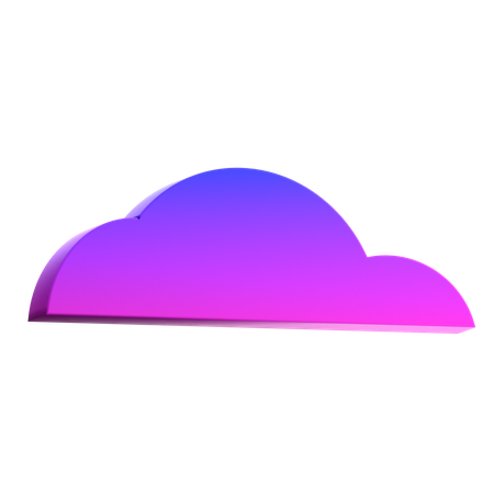 La mitad de la nube  3D Icon
