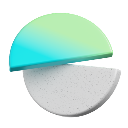 La moitié d'une forme de tarte  3D Icon
