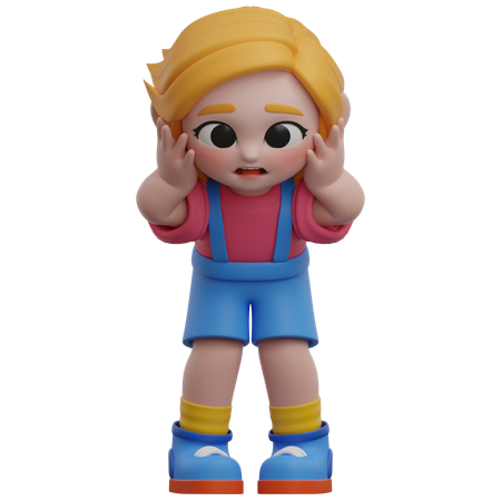 La niña está mareada  3D Icon